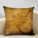 Nautical Compass Cushion Cover for Home, Office, Cafe & Car Decor - Axyaa Brand