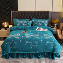 Axyaa Winter Fleece Bedding Set - Double-Sided Coral Fleece Quilt Cover & Flannel Sheet