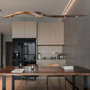 Axyaa Modern Wooden Pendant Lights LED Hanging Lamps Fixture for Living Room