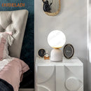 Axyaa Black Iron Glass Ball Table Lamps Nordic Bedroom Lighting