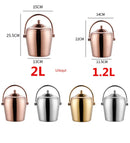 Axya Double Layer Stainless Steel Ice Bucket - Perfect for Champagne, Wine, Beer