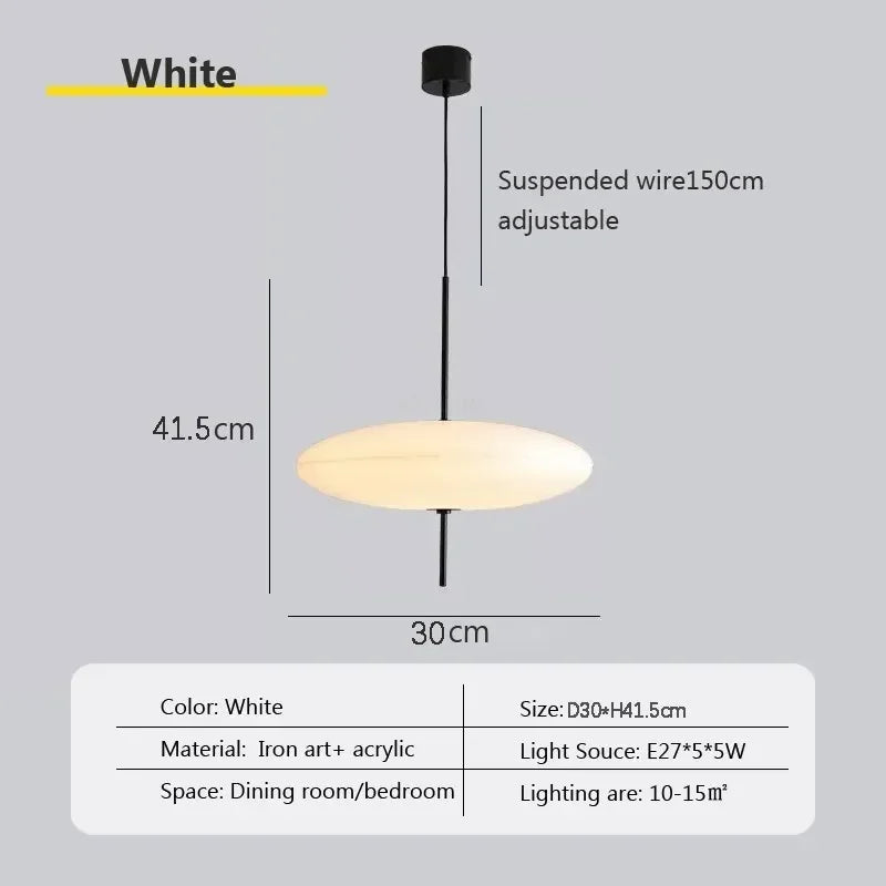 Axyaa Nordic LED Saucer Pendant Light for Home Decor