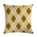 Axyaa Geometric Linen Cushion Cover: 45x45cm Pillowcase for Home Decor