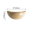 Axyaa Yellow Cave Stone Semicircle Wall Lamp for Modern Japanese Decor