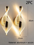 Axyaa Gold/Black Modern LED Wall Sconce for Hallways, Bedrooms & Home Decor