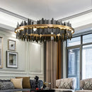 Axyaa Modern Circular Pendant Light for Stylish Living Room and Dining Room