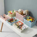 Axyaa Plastic Desktop Storage Basket with Handle