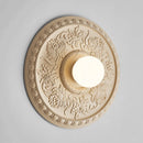 Axyaa White Glass Bedside Wall Lamp - High-End Retro Bedroom Sconce