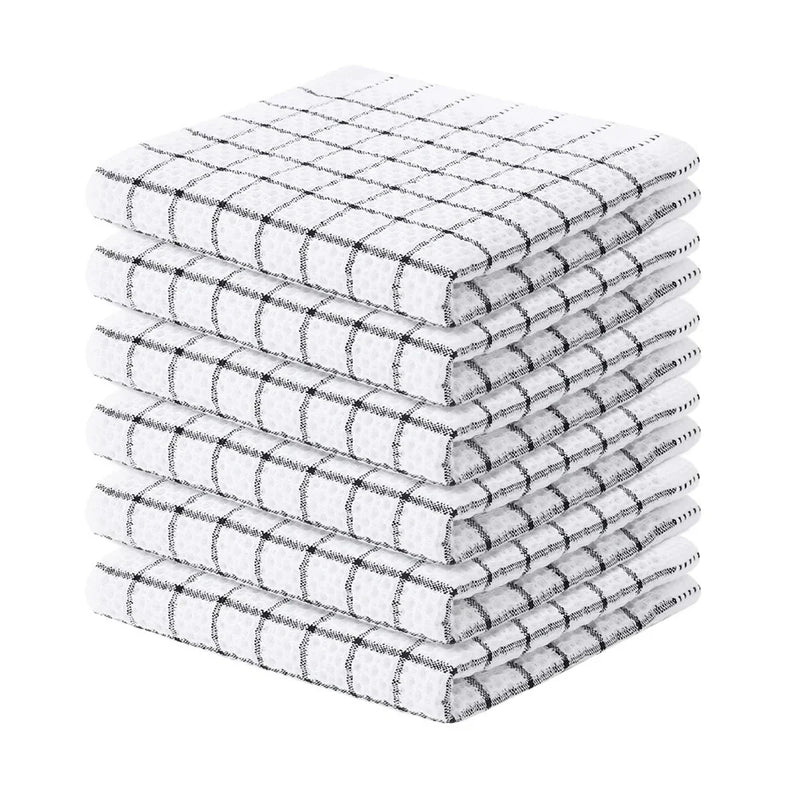 Axyaa Cotton Dishcloth Kitchen Towel Set Super Absorbent Home Cleaning Cloths