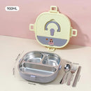 Axyaa Stainless Steel Bento Lunch Box Set - Microwave Safe, Sealed Compartments
