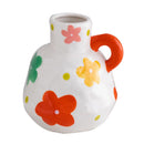 Axyaa Ceramic Flower Vase with Handle - Home Decor Plant Pot