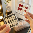 Axyaa Nail Tip Organizer Case: Clear Artificial Nail Display Holder & Packaging