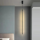 Axyaa Black Aluminum LED Pendant Light for Dining Room Bedroom Decor