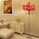 Axyaa Elegant Red Crystal Floor Lamp for Luxurious Living Spaces