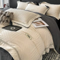 Axyaa Elegant Winter Rabbit Fleece 4-Piece Bedding Set, Luxurious & Warm Milk Fleece Kit