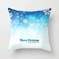 Blue Winter Snowflake Pillowcase for Stylish Christmas Decor by Axyaa