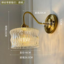 Axyaa Nordic Brass Wall Lamp glass Shade Sconce Lighting Fixture with Switch