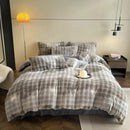 Axyaa Rabbit Plush Four-Piece Sheet Set - Cozy Autumn/Winter Bedding