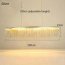 Axyaa Italian Tassel Aluminum Chain Chandelier - LED Pendant Lamp for Home Art Decor
