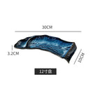 Axyaa 12-Inch Kiln Glaze Sushi Plate | Japanese Ceramic Tableware