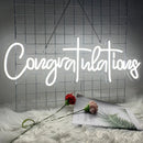Axyaa 76cm Congratulations Neon Sign for Graduation Party Decor and College Room
