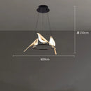 Axyaa Bird Chandeliers Pendant Light for Living Room Bedroom - Modern Hanging Lamp Fixture