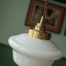 Axyaa 30cm Glass LED Pendant Lights with Copper Socket for Modern Interiors
