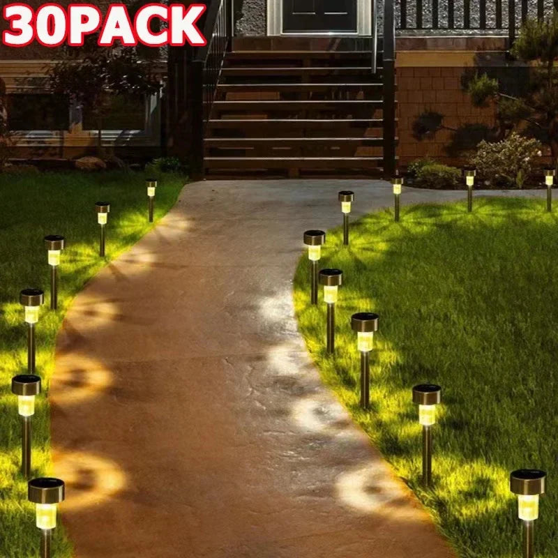 Axyaa Solar Garden Lanterns: Waterproof Landscape Lighting for Pathway, Yard, Lawn