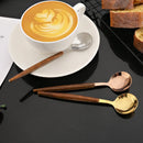 Axyaa Brown Gold Stainless Steel Tea Fork Spoon Set of 12 Kitchen Accessories