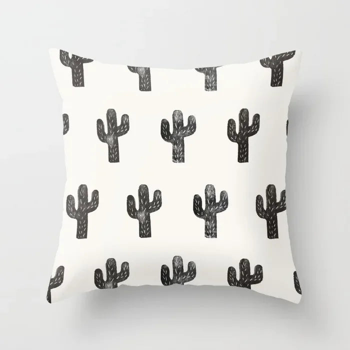 Tropical Cactus Summer Plants Pattern Cushion Cover for Axyaa Home Decor