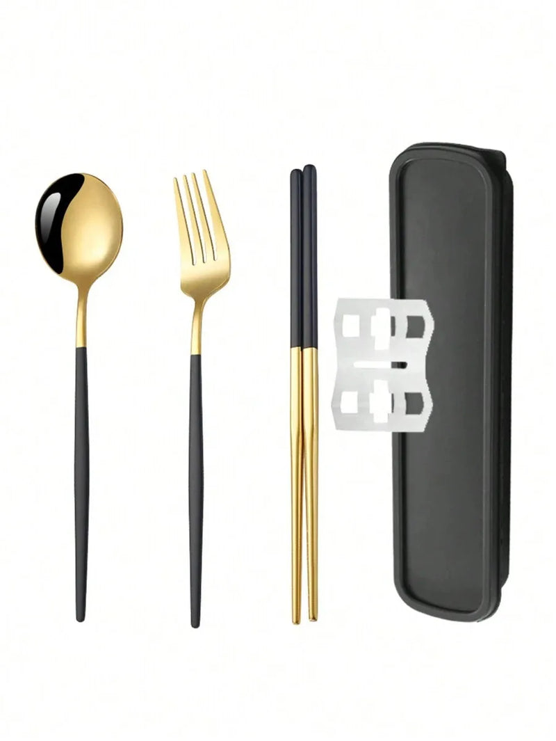 Axyaa Stainless Steel Cutlery Set with Storage Box - 3 Pieces