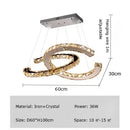 Axyaa Modern LED Crystal Pendant Light for Home Decor