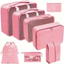 Axyaa 8-Piece Solid Color Travel Packing Cubes Set for Organizing Clothes and Toiletries