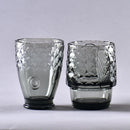 Axyaa Koi Fish Glass Cup Set of 4 in Grey, Amber, Navy Blue - Lucky Dog Collection
