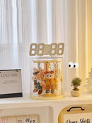 Axyaa Rotating Pendant Display Box: Dust-proof Action Figure Storage Stand