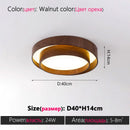 Axyaa Walnut Ceiling Lamp: High-End Creative Study Light for Living Room & Dining Room