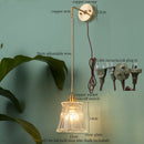 Axyaa Nordic Glass LED Wall Lamp with Copper Arm for Home Decor
