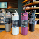 Axyaa Stainless Steel Vacuum Thermos Spray Water Bottle - 500ML Fitness Outdoor Cup