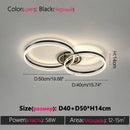 Axyaa Modern Ring LED Ceiling Lamp for Living Room, Bedroom, Study Hall - Nordic Design
