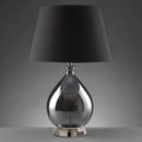 Axyaa Black Glass Table Lamps with Fabric Lampshade