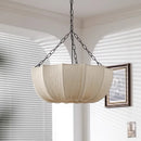 Wabi Sabi Retro Fabric Pendant Lights by Axyaa: Adjustable Chandelier for Home Decor