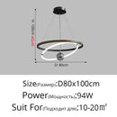 Axyaa Minimalist Ring LED Pendant Light - Modern Nordic Hanging Lamp