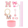 Axyaa 10pc Tumbler Accessory Set: Straw, Cover, Cap, Boot, Stopper, Keychain, Sticker