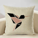 Axyaa Geometry Cushion Cover - 45x45cm Linen Pillow Case for Home Decor