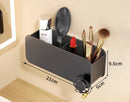 Axyaa Aluminum Comb Rack Bathroom Organizer with Wall-mounted Storage Box