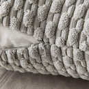 Axyaa Grey Corduroy Striped Throw Pillow Covers 20x20 Inch for Couch Sofa