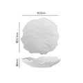 Axyaa Pure White Ceramic Dinner Plate Set for Restaurant, Irregular Shape, Ideal for Various Dishes