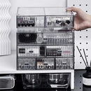 Acrylic Desk Organizer Drawer Set by Axyaa: Transparent Desktop Storage for Stationery & Books