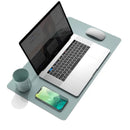 Axyaa Desk Pad Mouse Pad Faux Leather Table Cover Dual Use Writing Mat