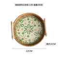 Axyaa Shell Tray: Light Luxury Double-eared Rattan Storage for Decorative Display